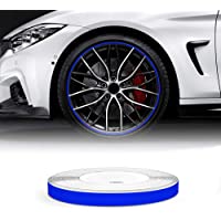 4R Quattroerre.it 10305 Wheel Trim Tiras Adhesivas Reflectantes para Llantas de Coche- Azul- 5 mm x 6 MT